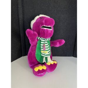 1992 Plush Barney 16"  Tall Purple Dinosaur Lyons Stuffed Animal Large